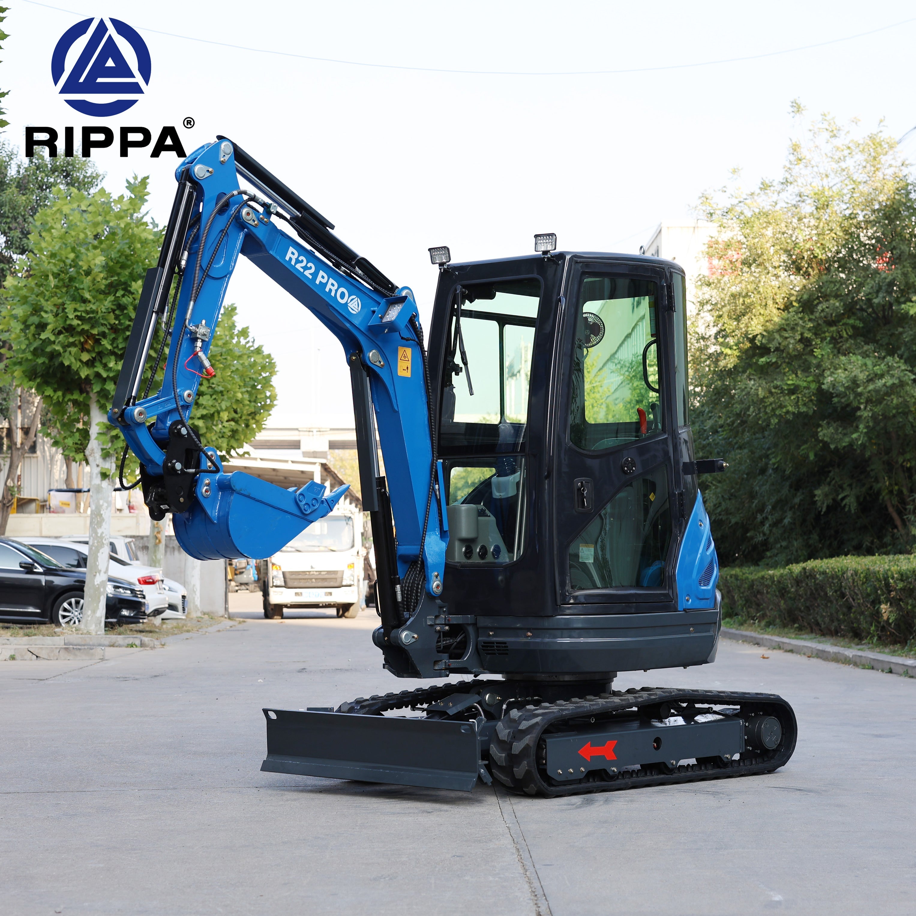 Compact Excavator with Hydraulic Arm for Heavy-Duty Excavator Attachments in Urban Environment