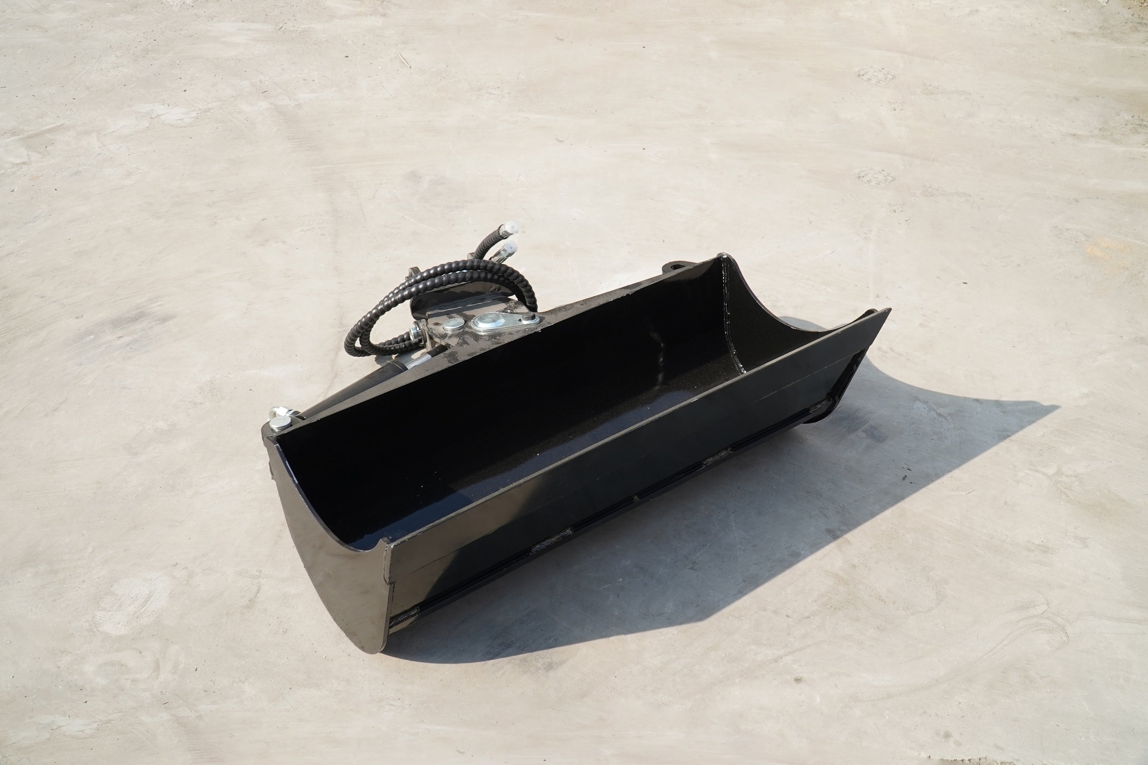 Rippa Australia black excavator tilt bucket attachment designed for flexible digging and grading tasks